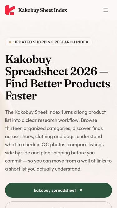Screenshot of kakobuysheet.mom