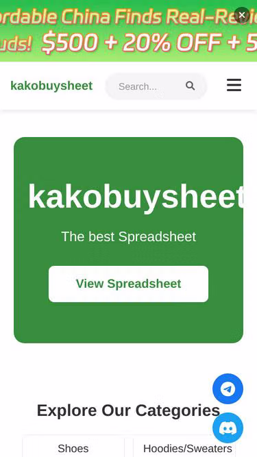 Screenshot of kakobuysheet.sbs