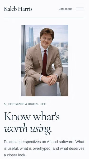 Screenshot of kaleb.net