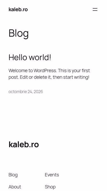 Screenshot of kaleb.ro