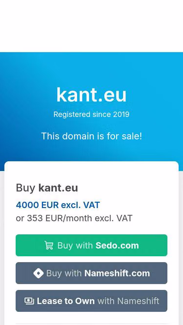 Screenshot of kant.eu