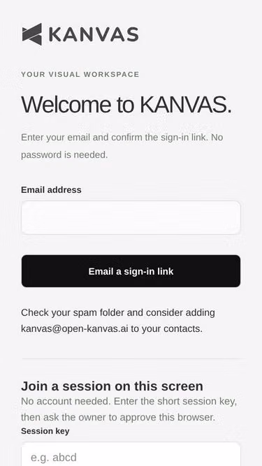 Screenshot of kanvas.host