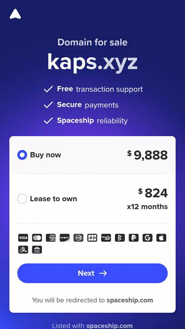 Screenshot of kaps.xyz