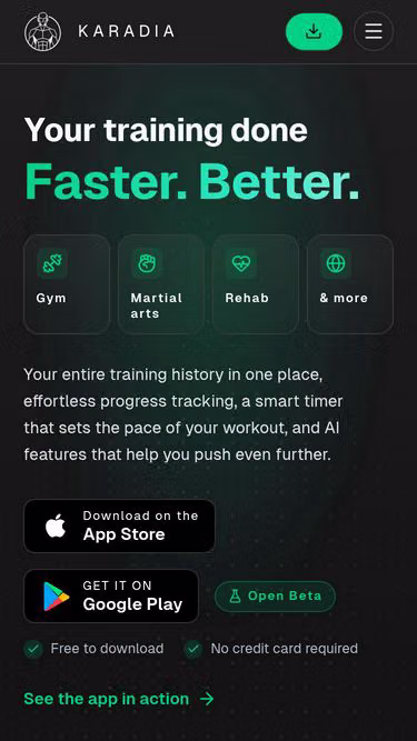 Screenshot of karada.app