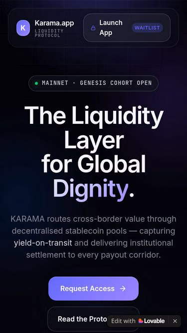 Screenshot of karama.app