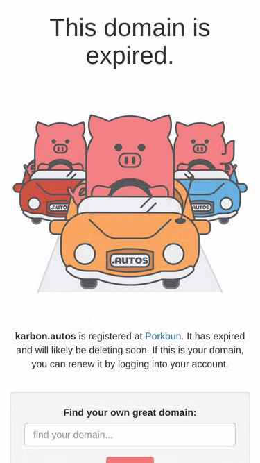 Screenshot of karbon.autos