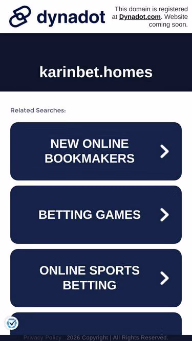 Screenshot of karinbet.homes