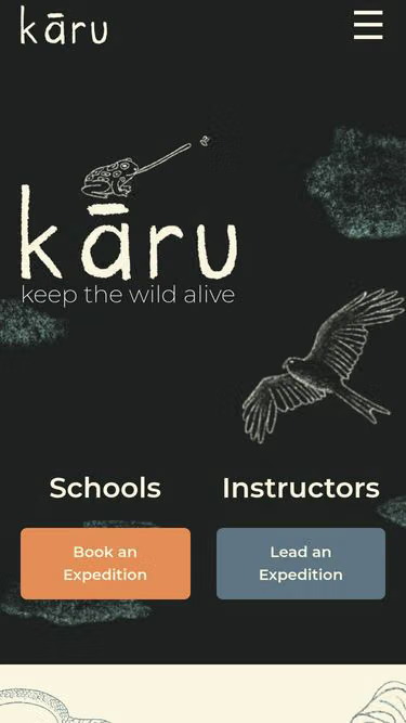 Screenshot of karu.earth