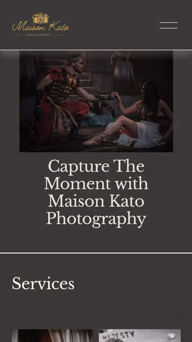 Screenshot of kato.photography