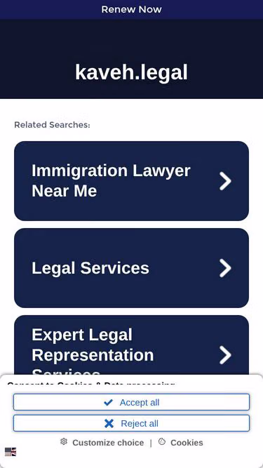Screenshot of kaveh.legal