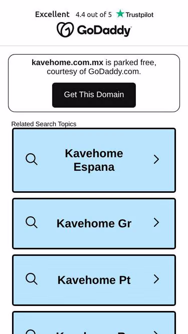 Screenshot of kavehome.com.mx