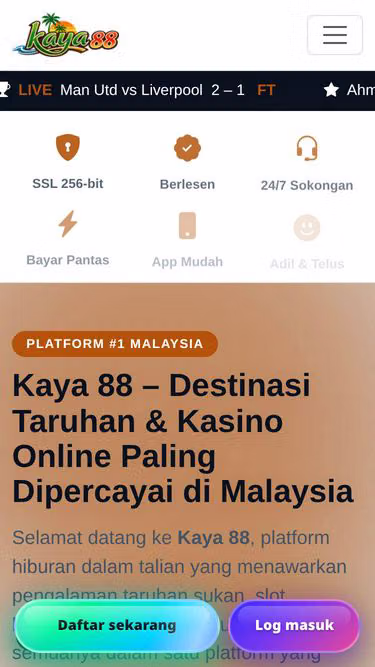 Screenshot of kaya88.wine