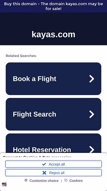 Screenshot of kayas.com