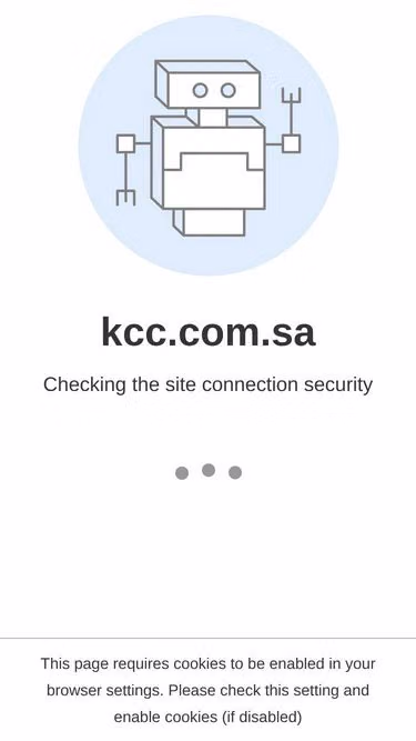Screenshot of kcc.com.sa