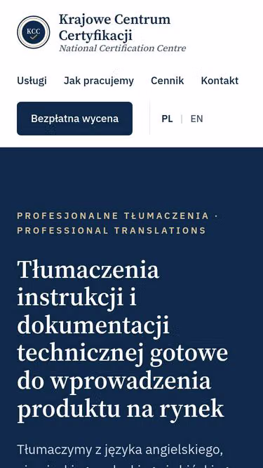Screenshot of kcc.org.pl