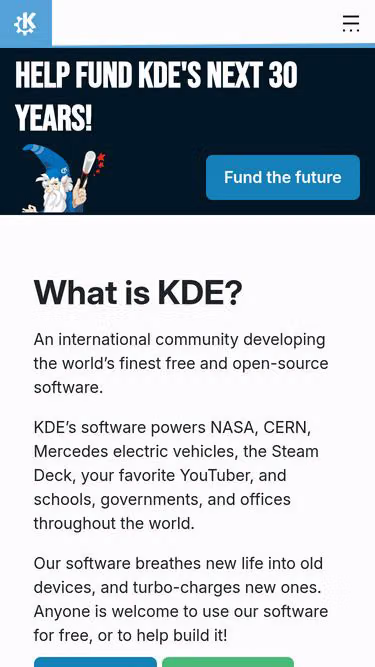 Screenshot of kde.no