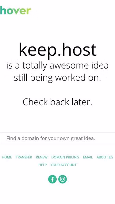 Screenshot of keep.host