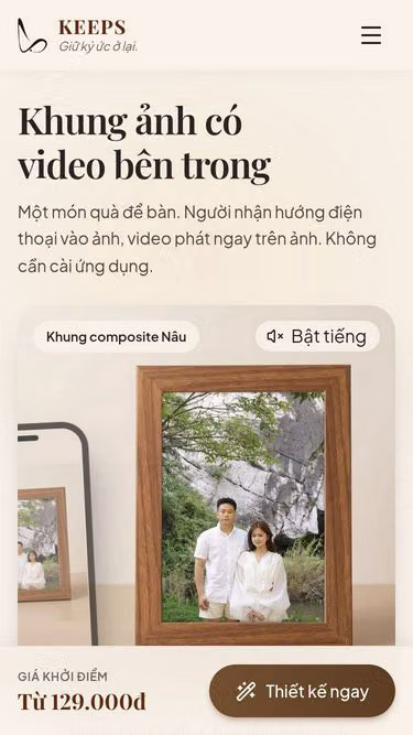Screenshot of keeps.vn