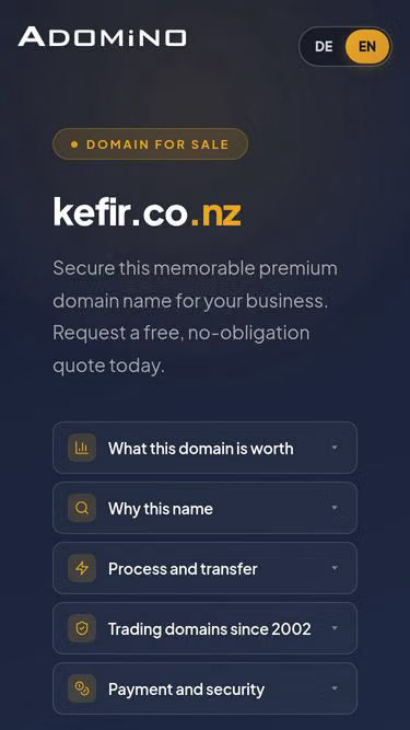 Screenshot of kefir.co.nz