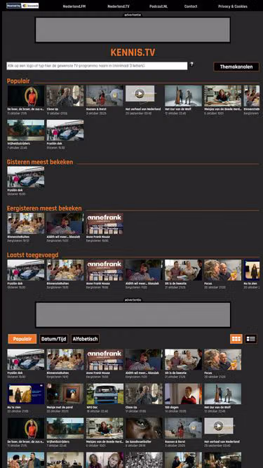 Screenshot of kennis.tv