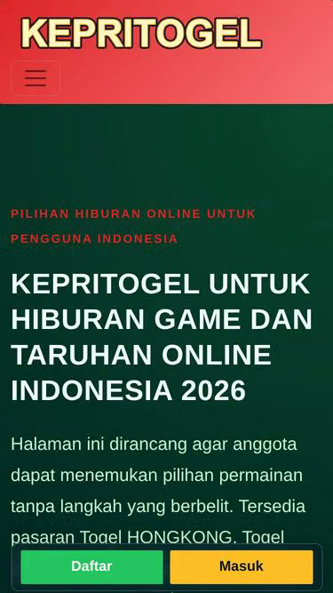 Screenshot of kepritogel.website
