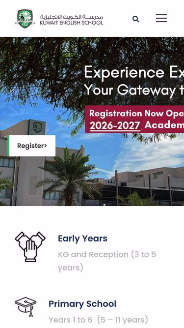Screenshot of kes.edu.kw