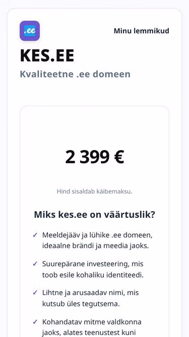 Screenshot of kes.ee
