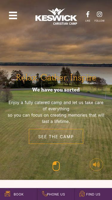 Screenshot of keswick.org.nz
