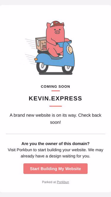 Screenshot of kevin.express