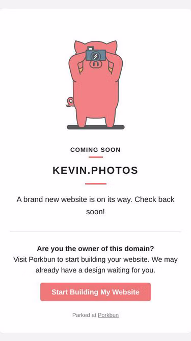 Screenshot of kevin.photos