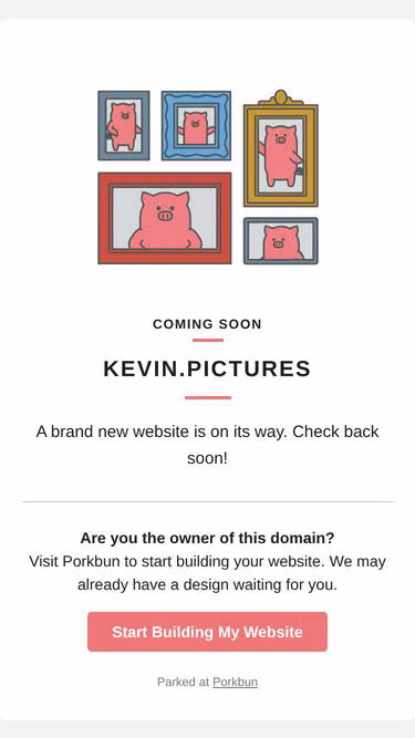 Screenshot of kevin.pictures