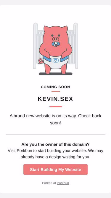 Screenshot of kevin.sex
