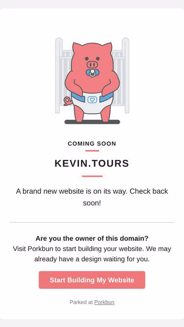 Screenshot of kevin.tours