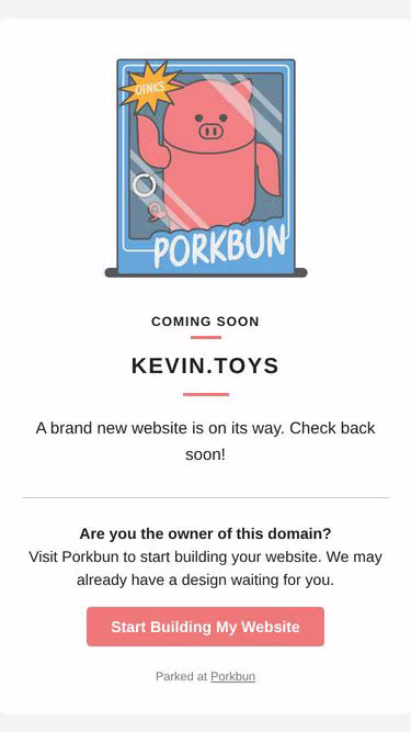 Screenshot of kevin.toys
