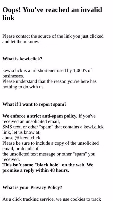 Screenshot of kewi.click