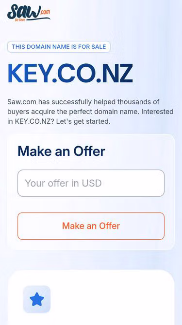 Screenshot of key.co.nz