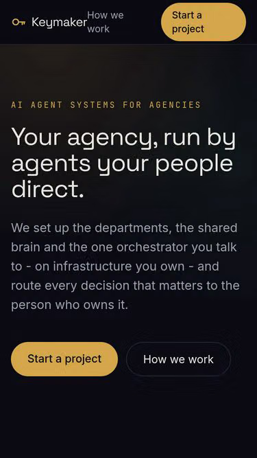 Screenshot of keymaker.agency