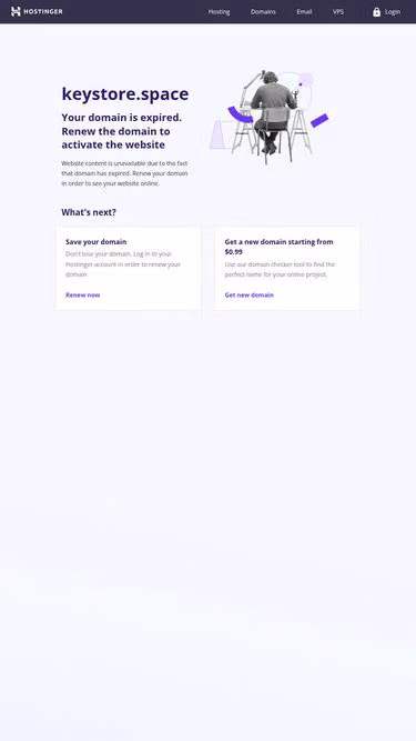 Screenshot of keystore.space