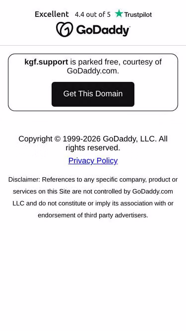 Screenshot of kgf.support