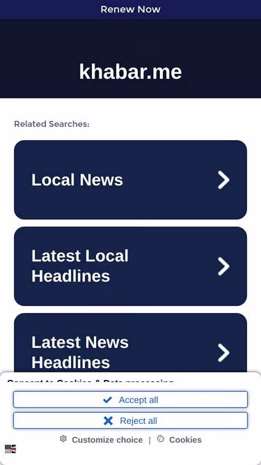 Screenshot of khabar.me