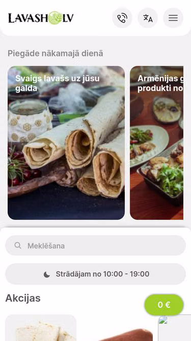 Screenshot of khinkali.lt