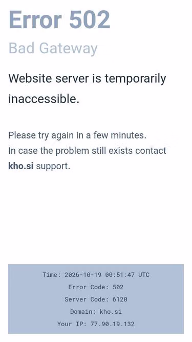 Screenshot of kho.si