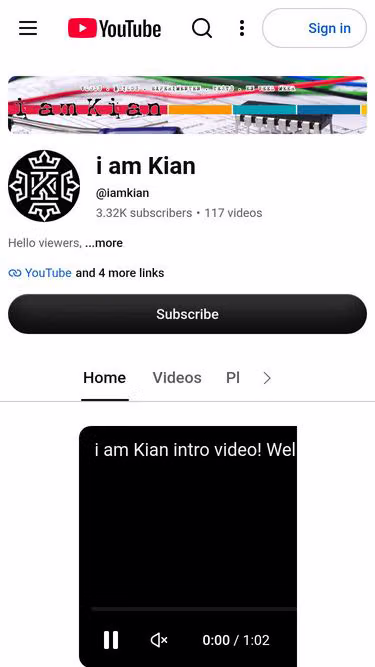 Screenshot of kian.tube