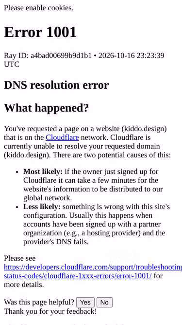 Screenshot of kiddo.design
