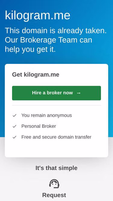 Screenshot of kilogram.me