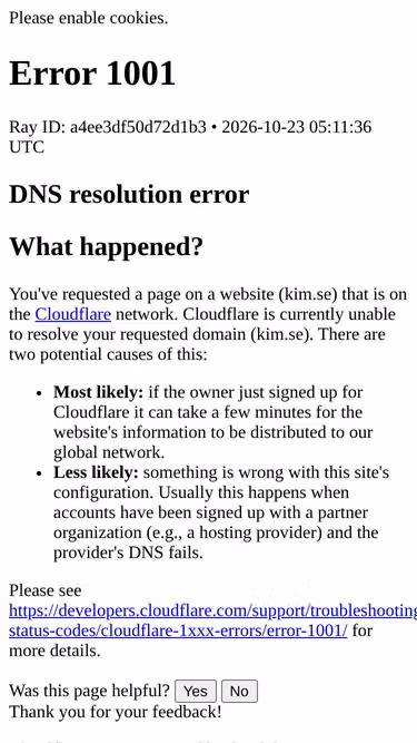 Screenshot of kim.se