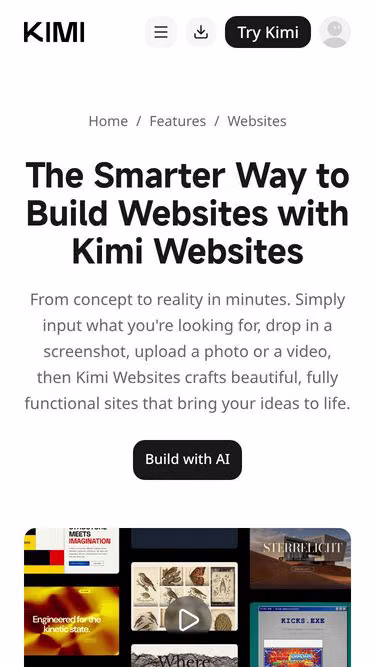 Screenshot of kimi.page