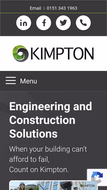 Screenshot of kimpton.co.uk