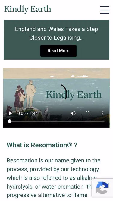 Screenshot of kindly.earth