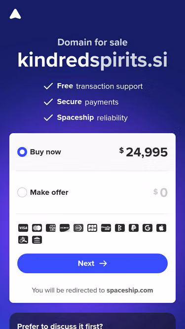 Screenshot of kindredspirits.si